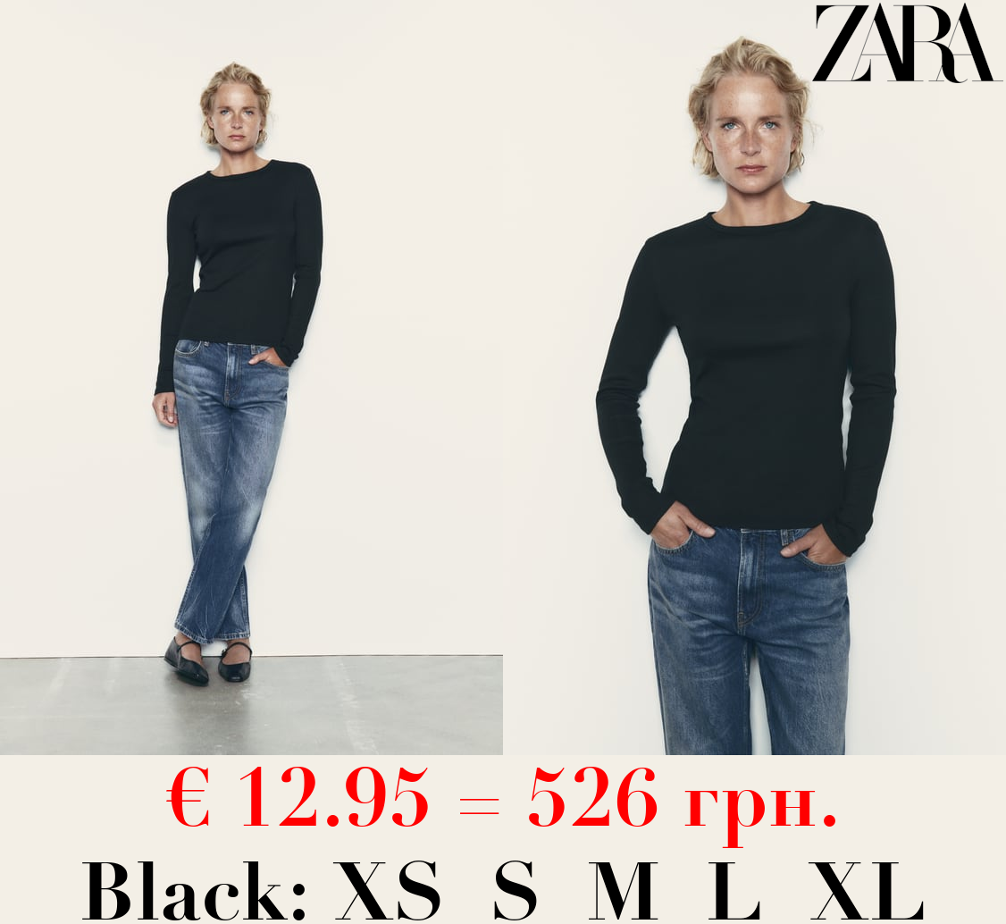 LIGHTWEIGHT RIBBED T-SHIRT