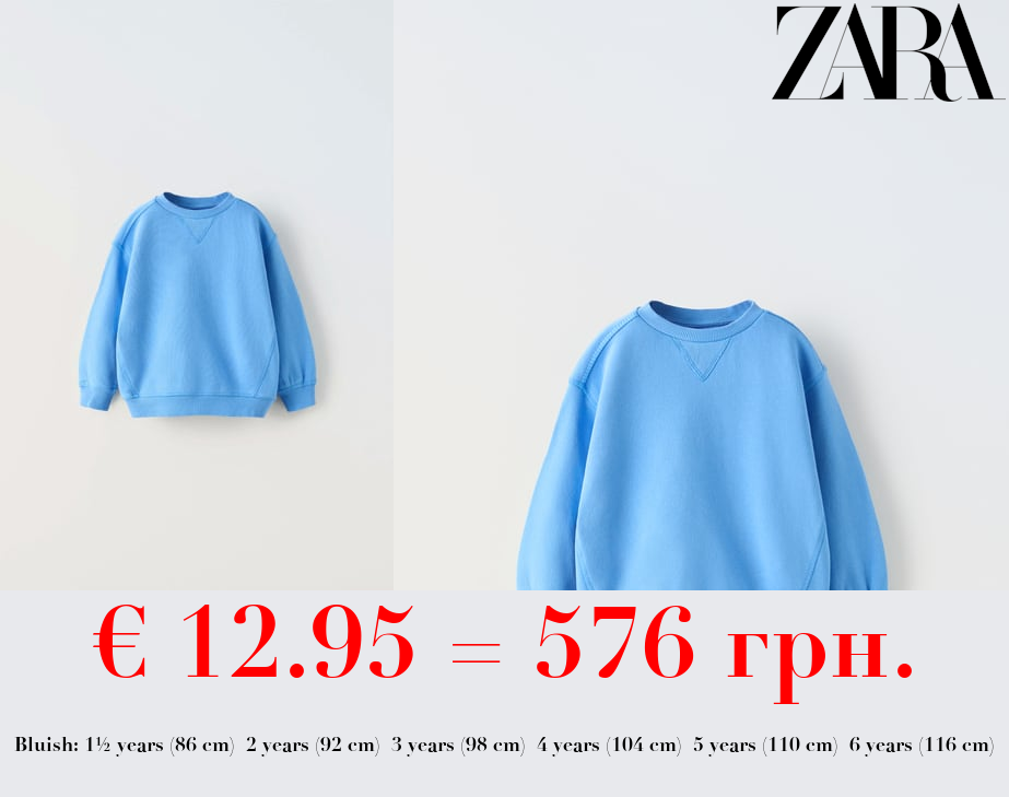 PLUSH SWEATSHIRT WITH CONTRAST SEAMS