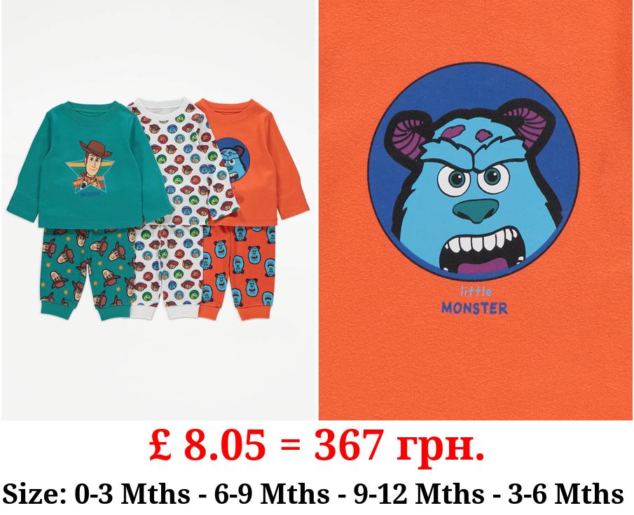 Disney Bright Character Pyjamas 3 Pack