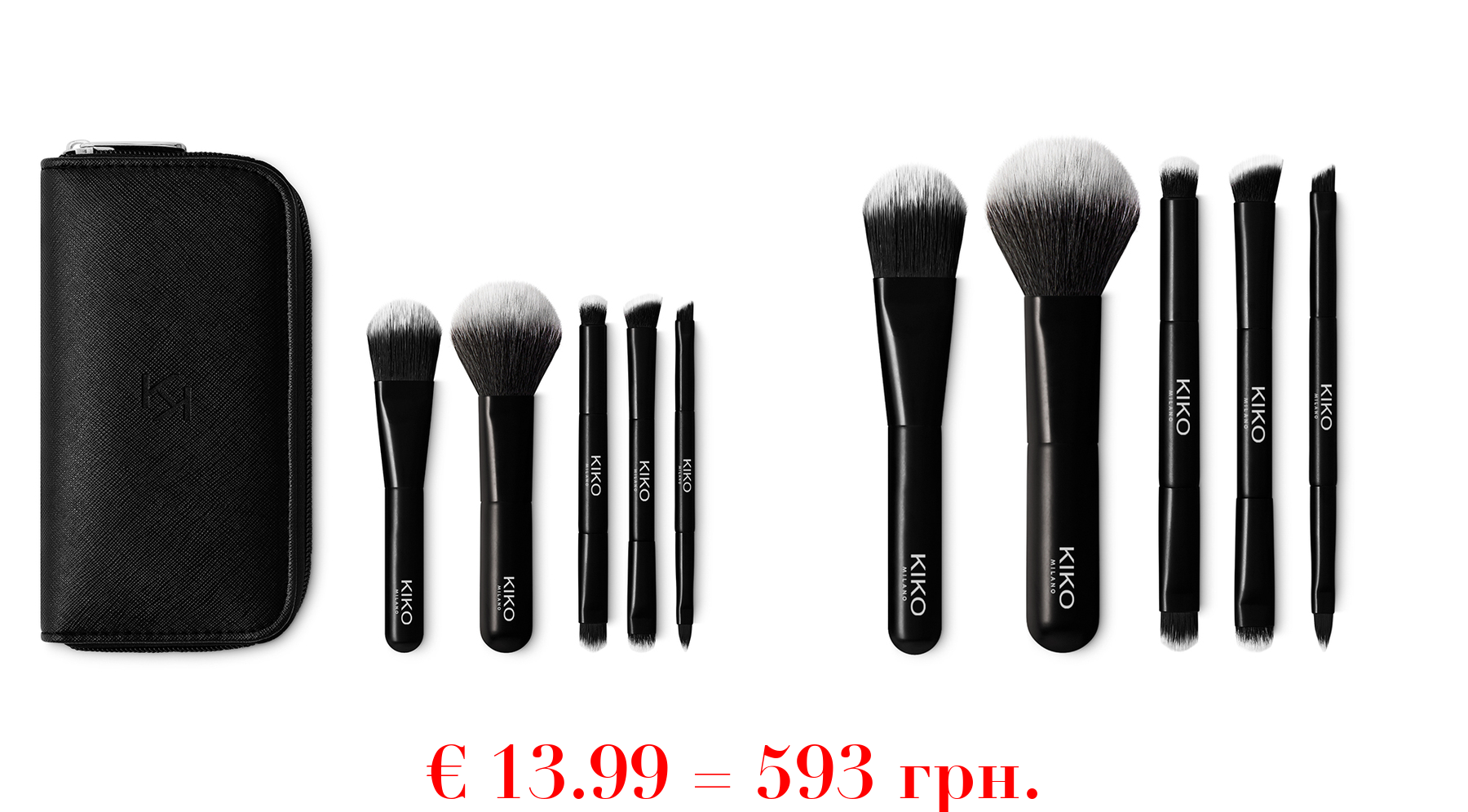 travel brush setReise-Pochette mit 5 professionellen Pinseln