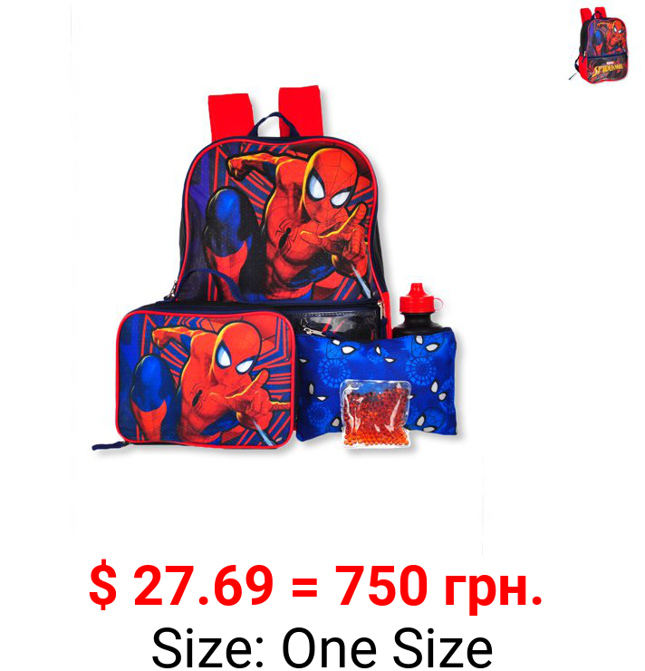 Marvel Spider-Man 5-Piece Backpack & Accessories Set