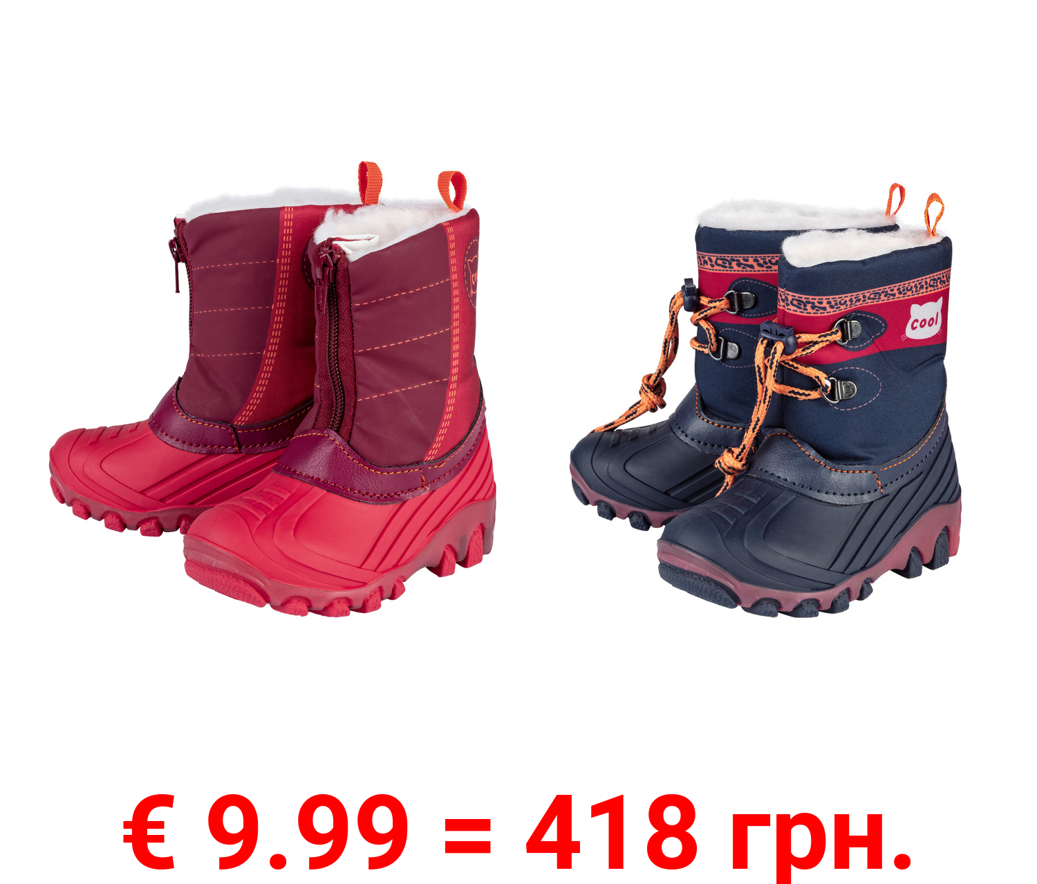lupilu® Kleinkinder Mädchen LED-Winterstiefel mit Blink-Effekt
