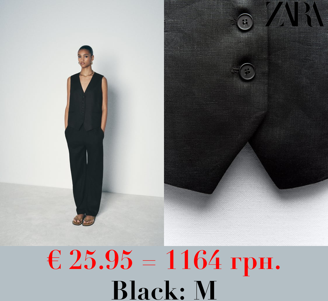 TAILORED LINEN WAISTCOAT