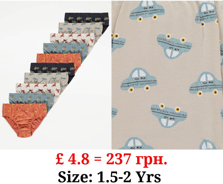 Animal and Vehicle Briefs 10 Pack