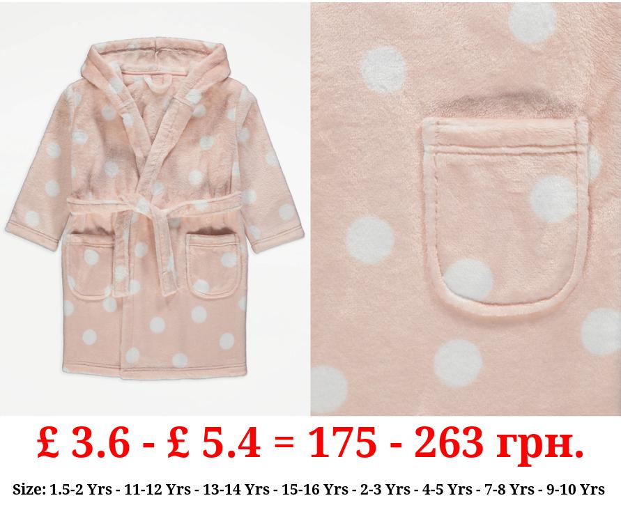 Light Pink Spot Dressing Gown