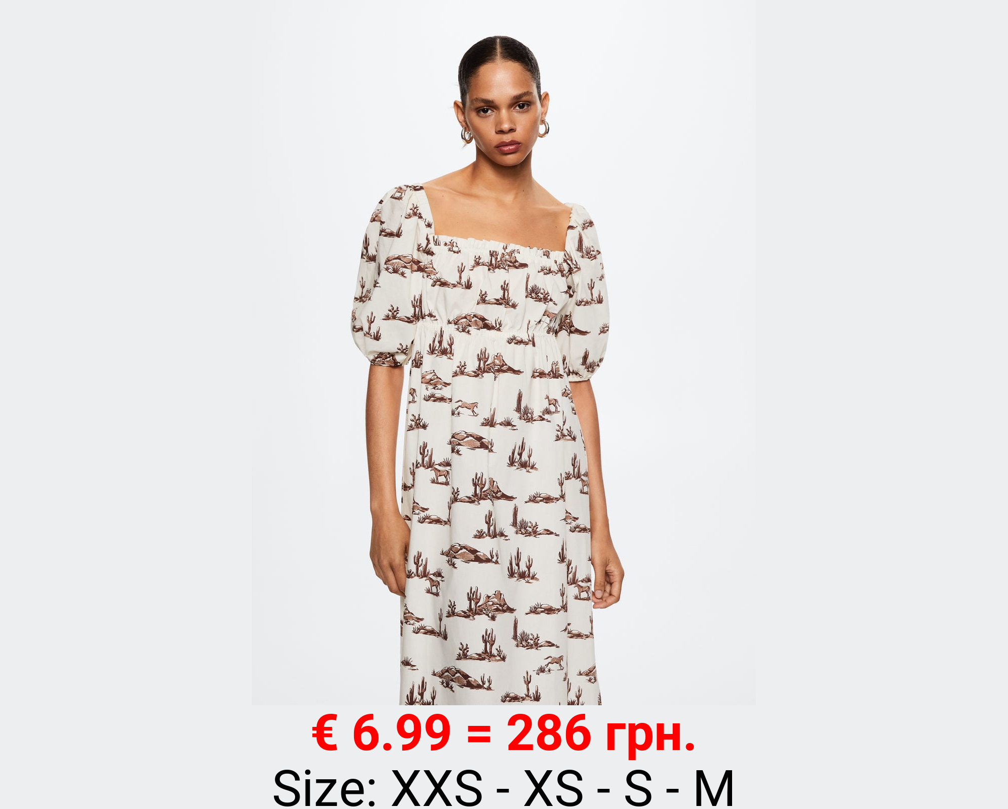 Vestido algodón estampado