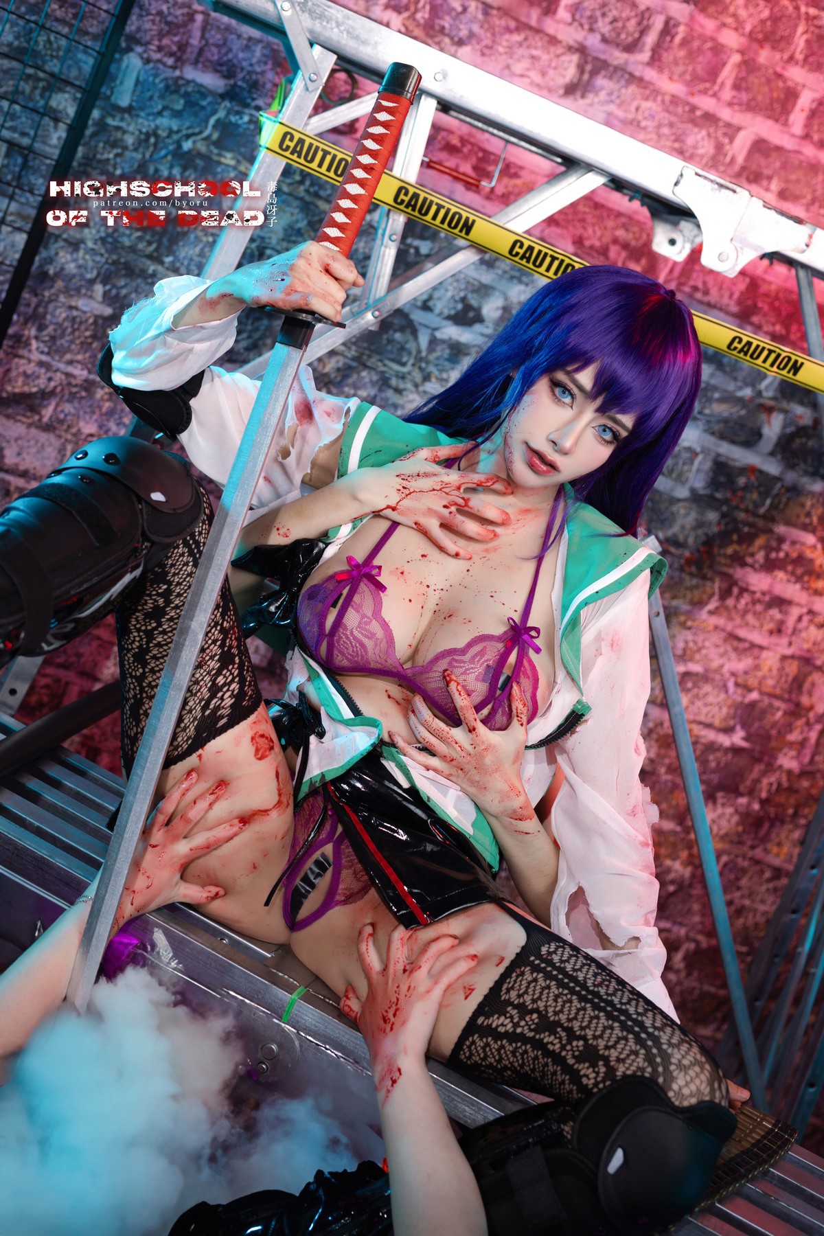 Cosplay 日本性感萝莉Byoru Saeko Busujima 25