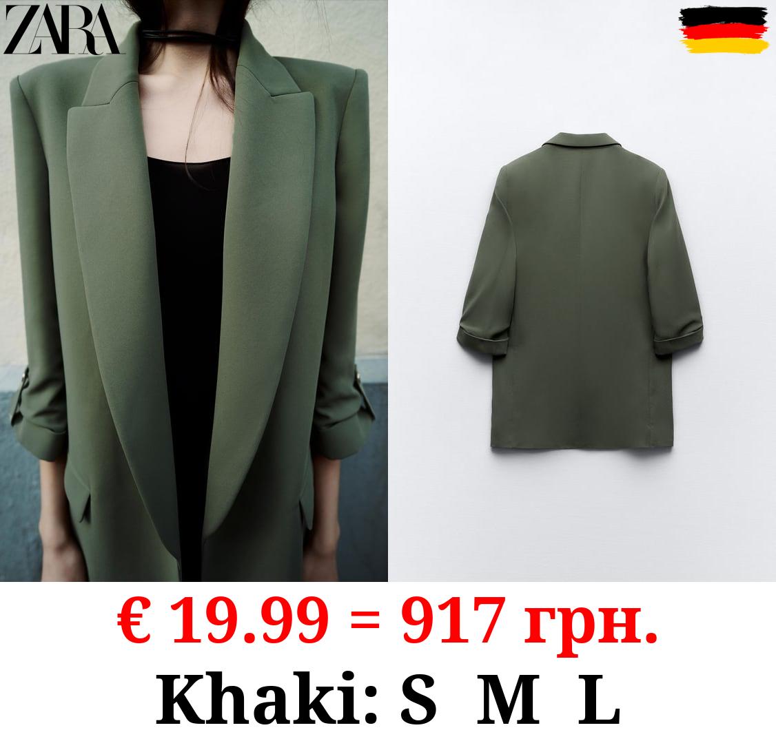 BLAZER WITH ROLLED-UP SLEEVES