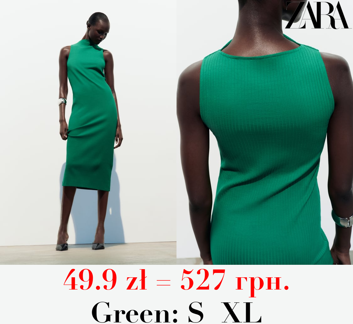 RIBBED MIDI DRESS
