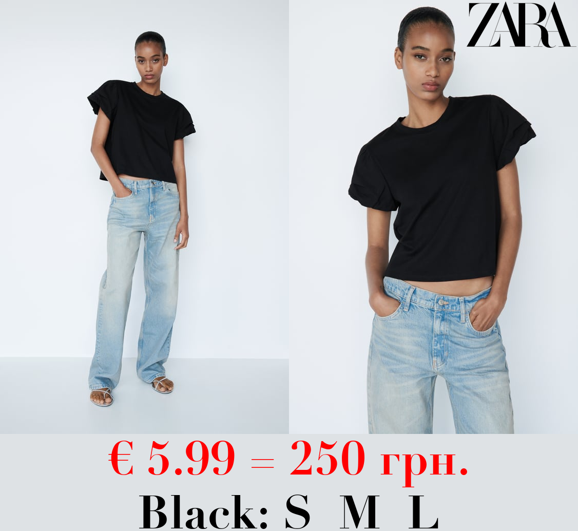 POPLIN SLEEVE T-SHIRT