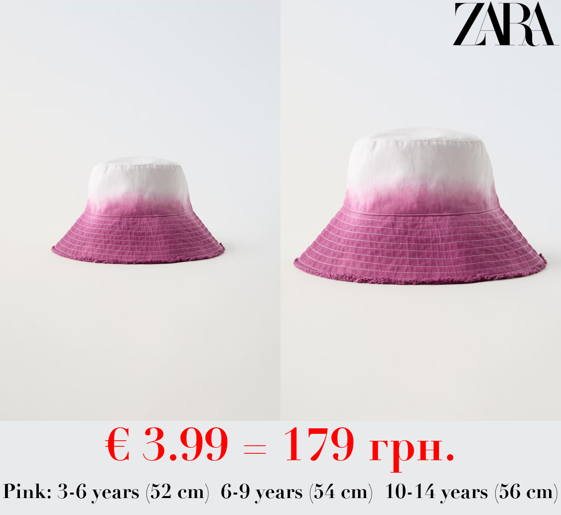 FRAYED TIE-DYE BUCKET HAT