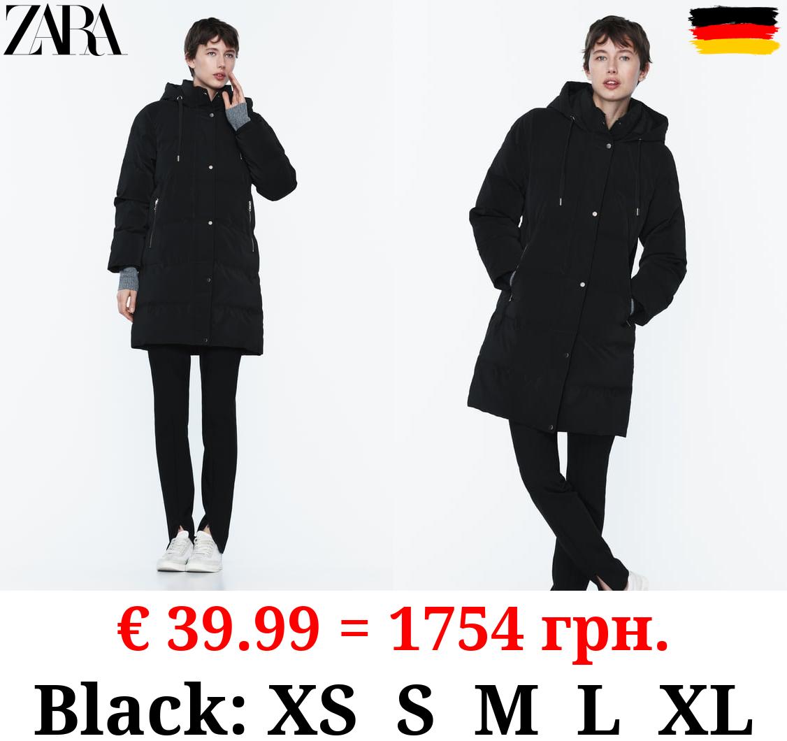 HOODED PUFFER ANORAK WITH WIND PROTECTION