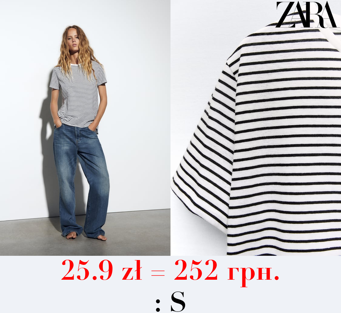 BASIC T-SHIRT WITH ASYMMETRIC HEM