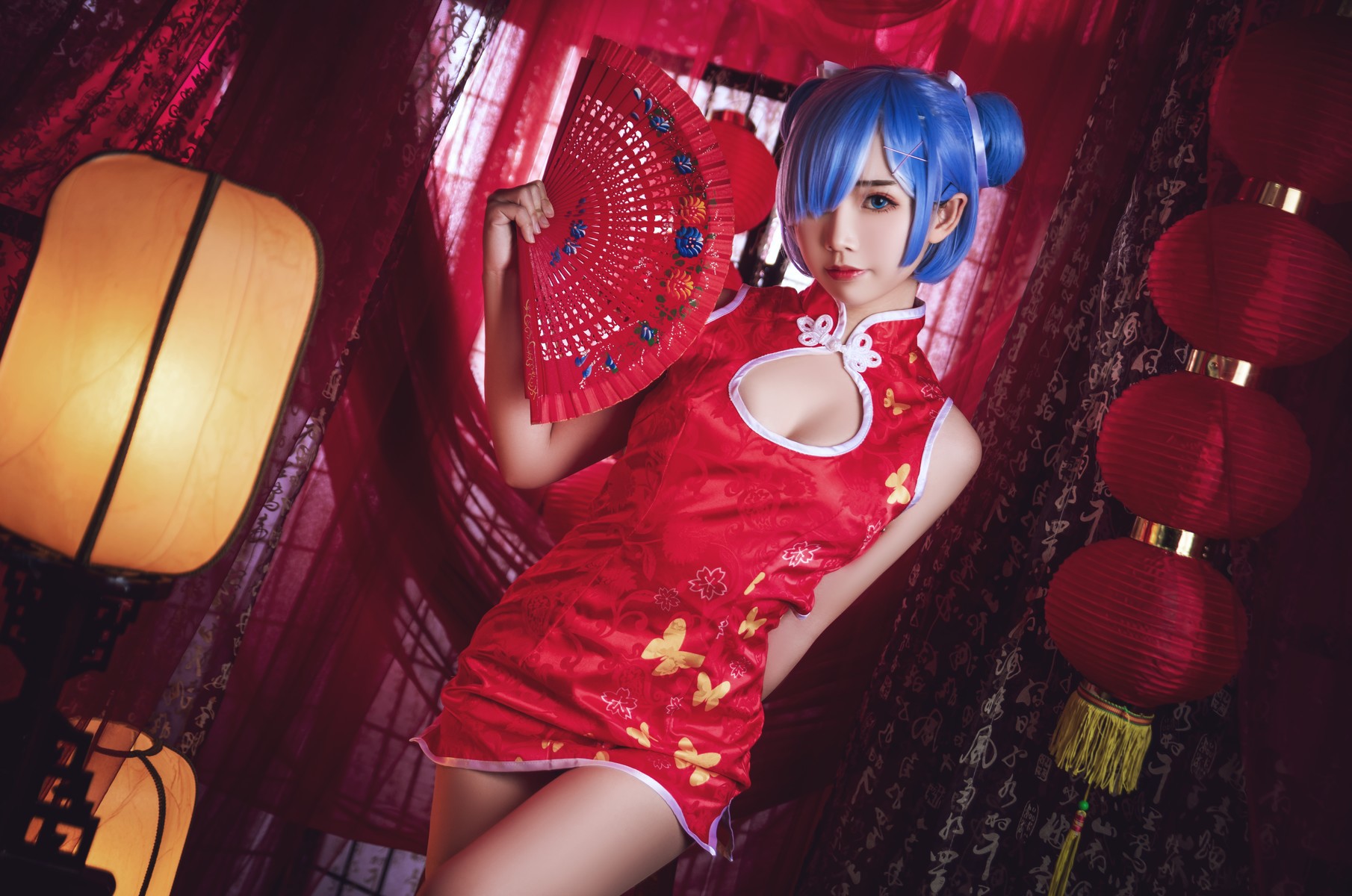 Cosplay 面饼仙儿 雷姆旗袍 15