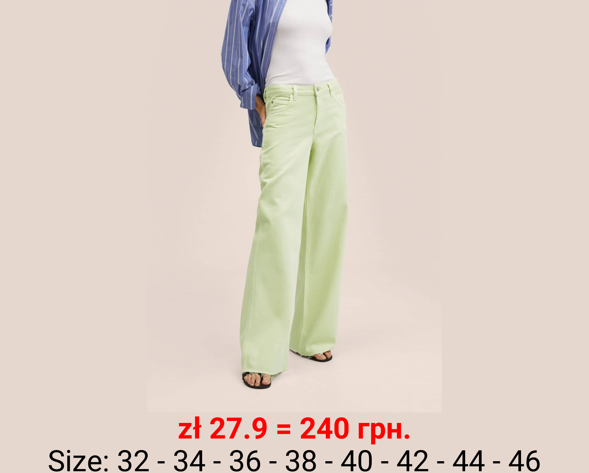 Jeans tiro medio wideleg