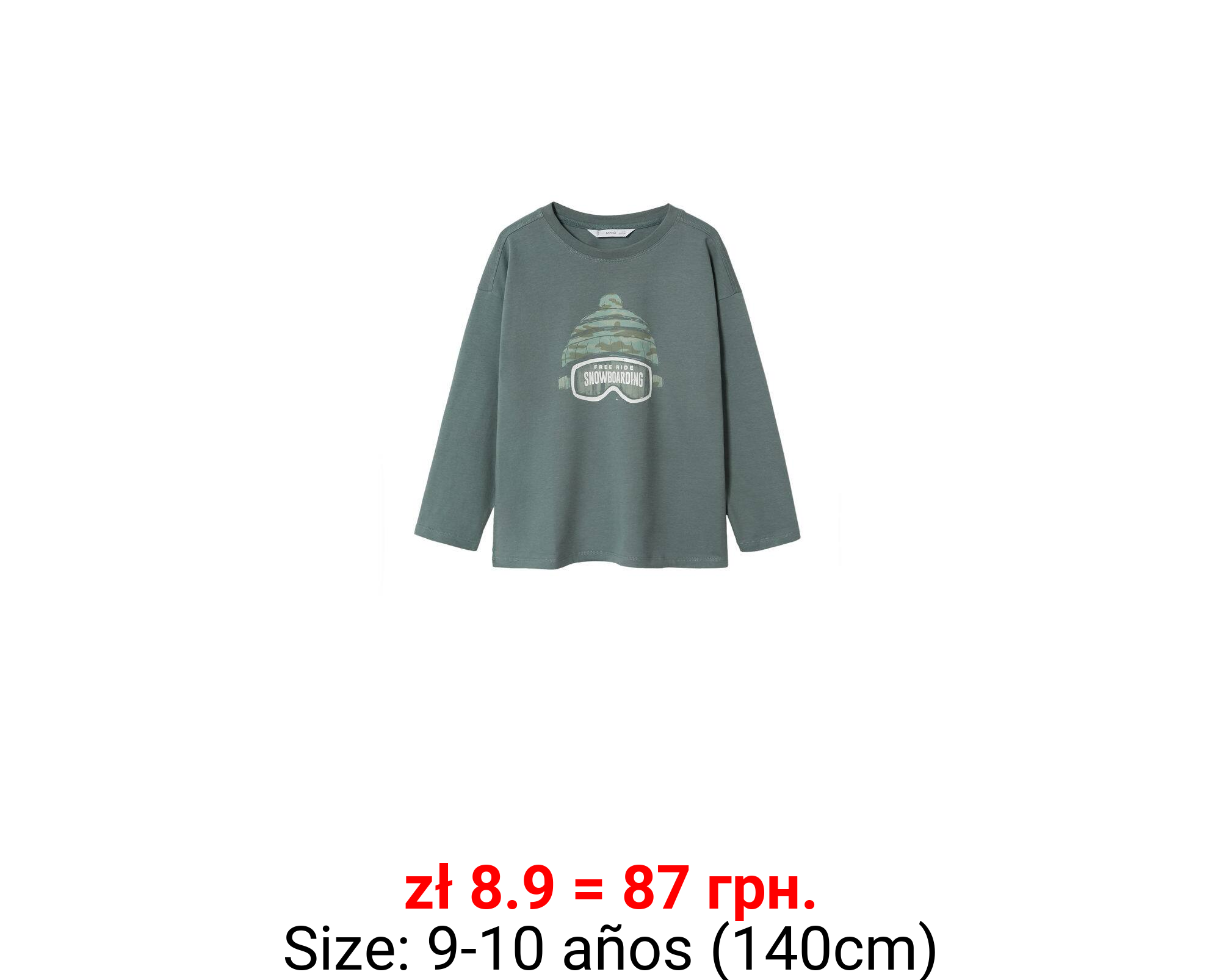 Camiseta manga larga estampada