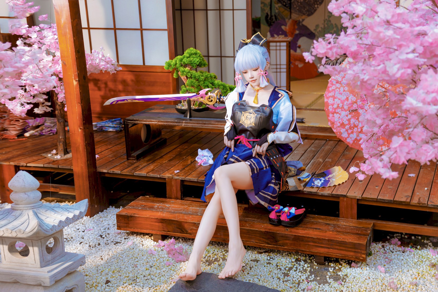 Cosplay 桜桃喵 神里绫华 Ayaka Kamisato 16