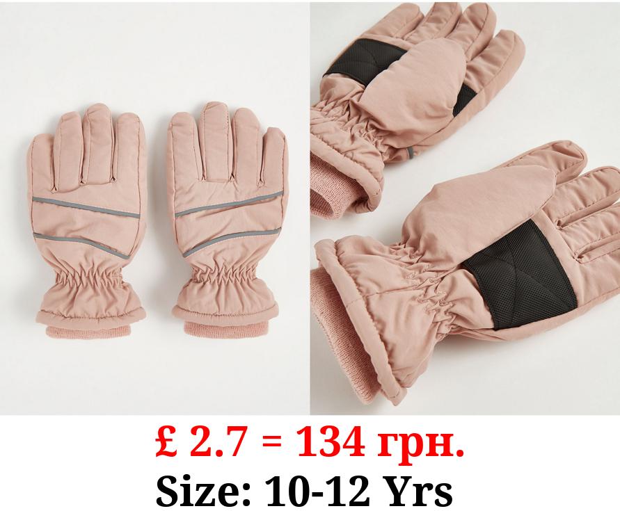 Pink Ski Gloves