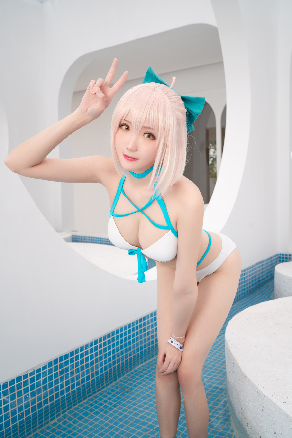 Cosplay 瓜希酱 总司水着满破 11