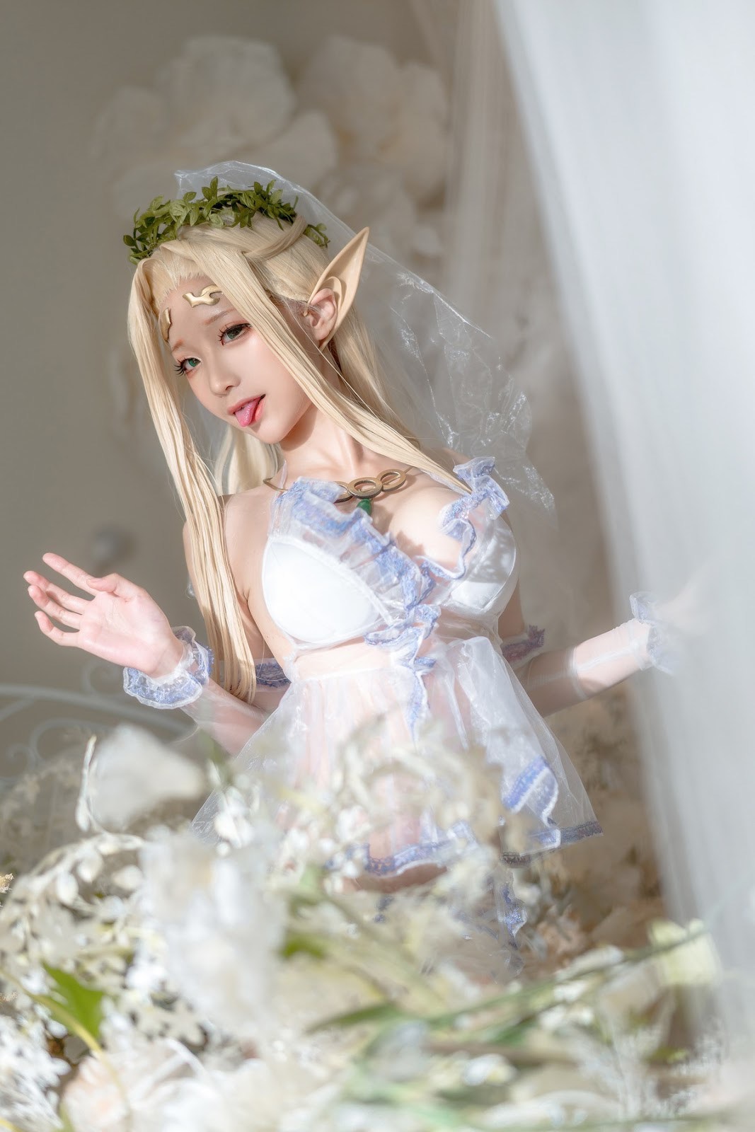 [蠢沫沫] 白精灵 婚纱 19