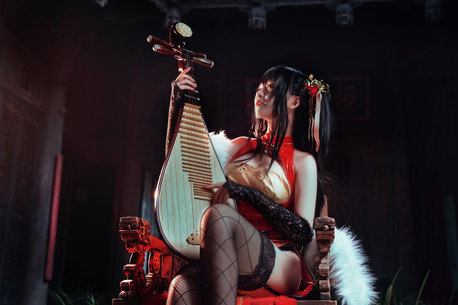 Cosplay 半半子 大凤旗袍 6