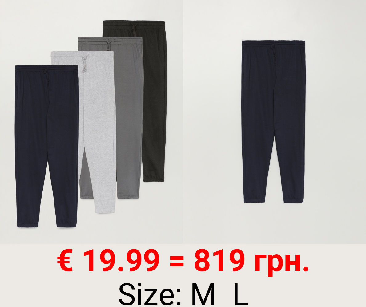 Pack of 4 pairs of basic joggers