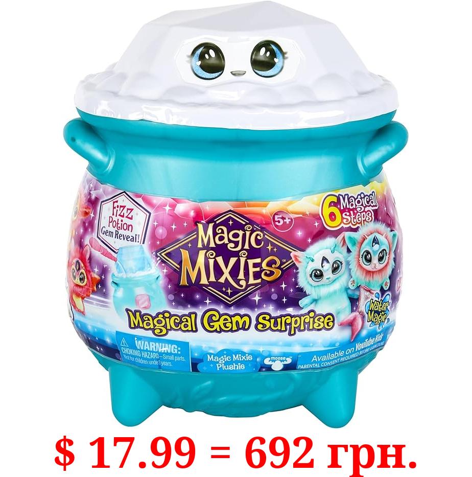 Magic Mixies Magical Gem Surprise Water Magic Cauldron - Reveal a Non-Electronic Mixie Plushie and Magic Ring with a pop up Reveal from The Fizzing Cauldron Medium