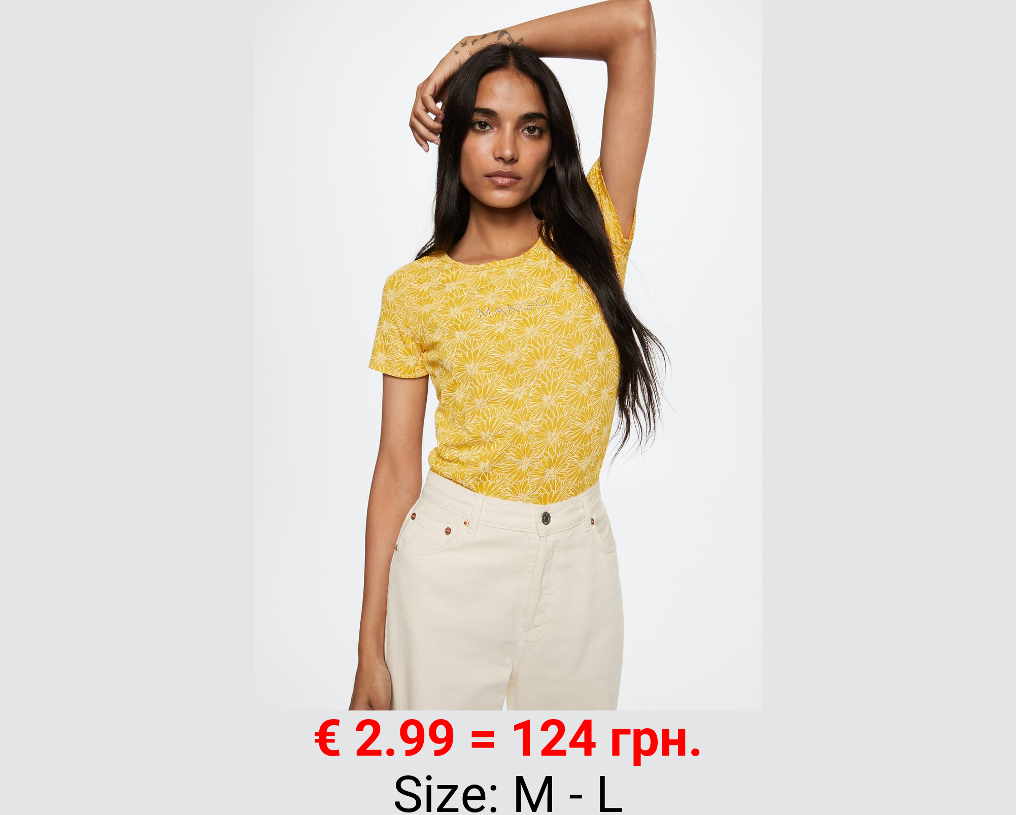 Camiseta estampada logo bordado