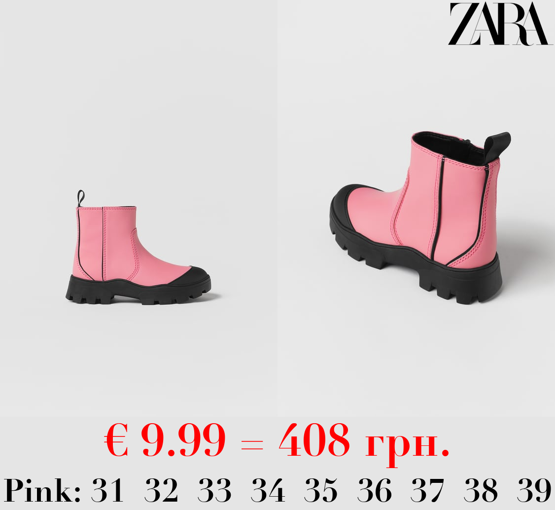 KIDS/ RUBBERISED ANKLE BOOTS