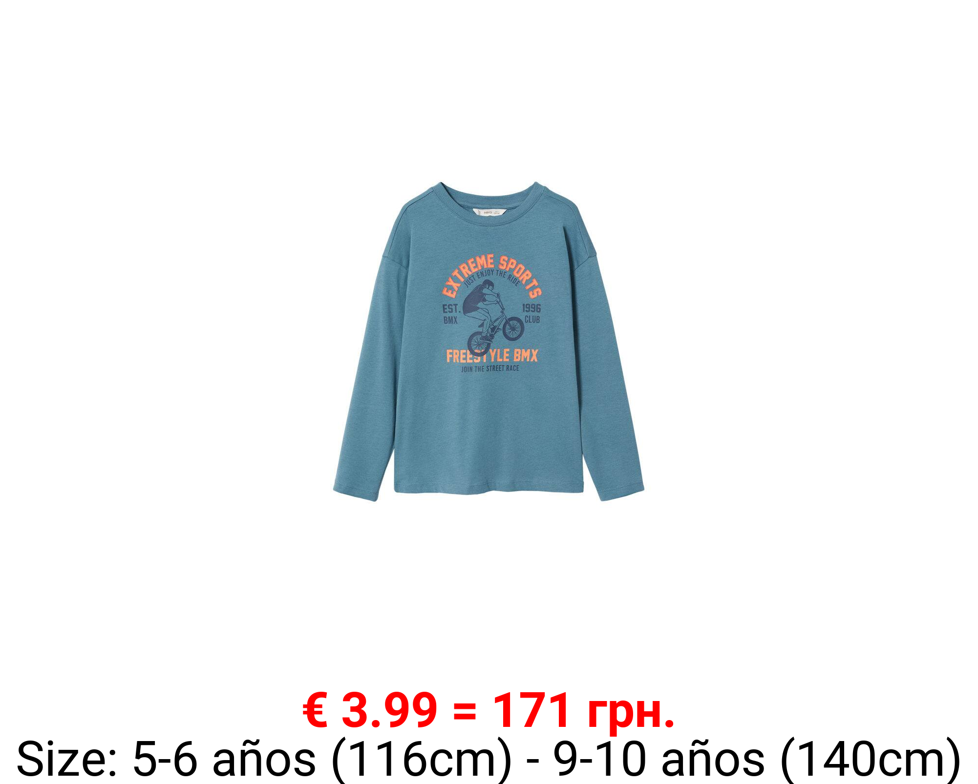 Camiseta manga larga estampada