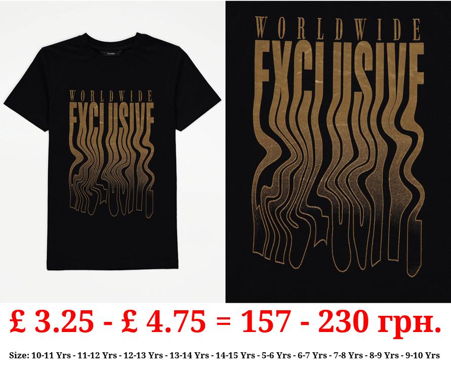 Black Worldwide Exclusive Foil T-Shirt