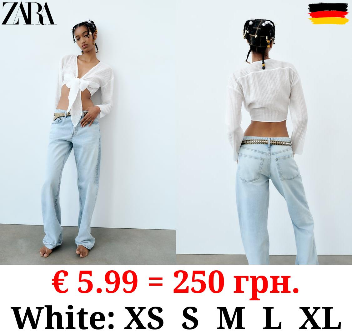 TEXTURED TOP WITH KNOT