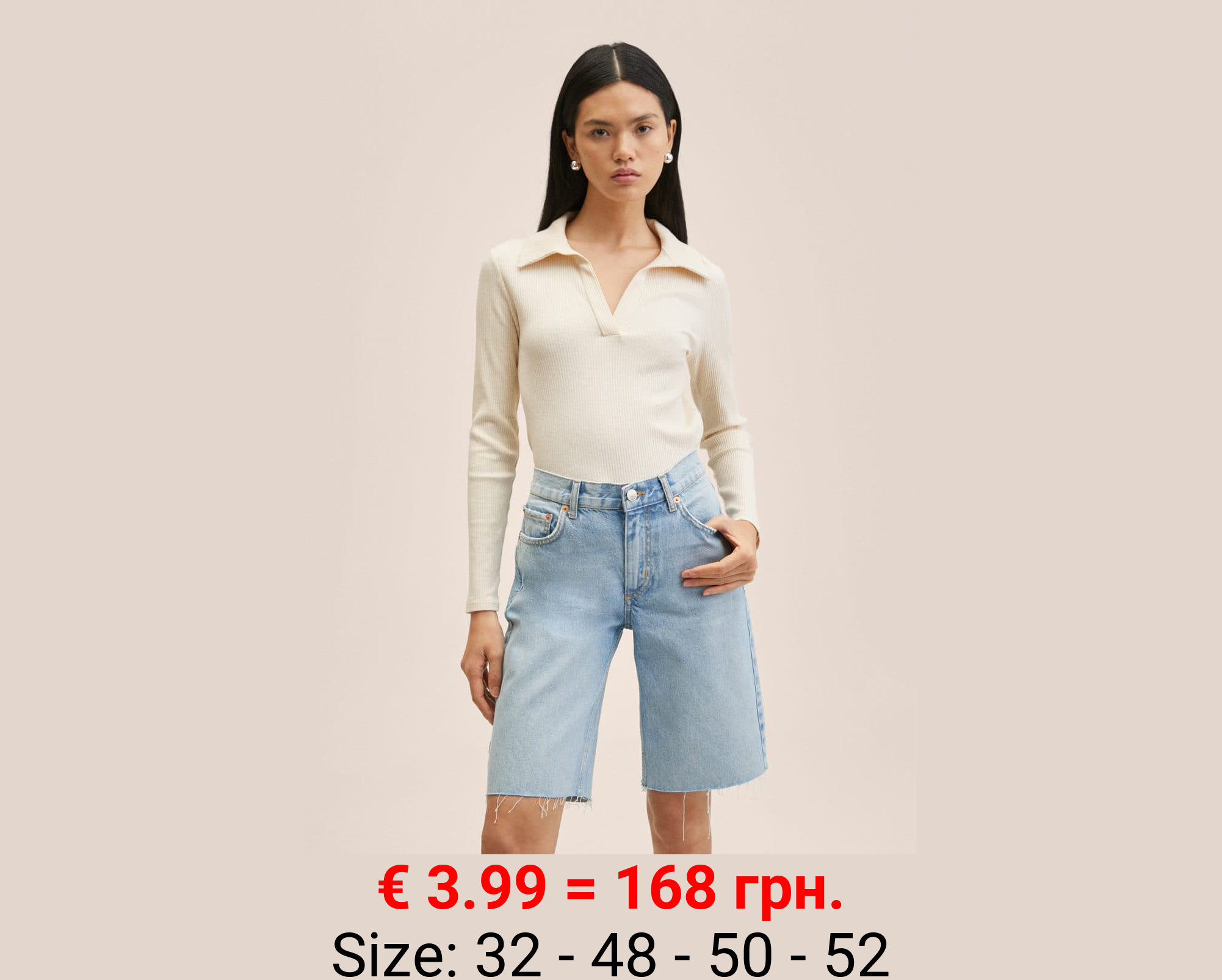 Bermudas vaqueras bajo deshilachado