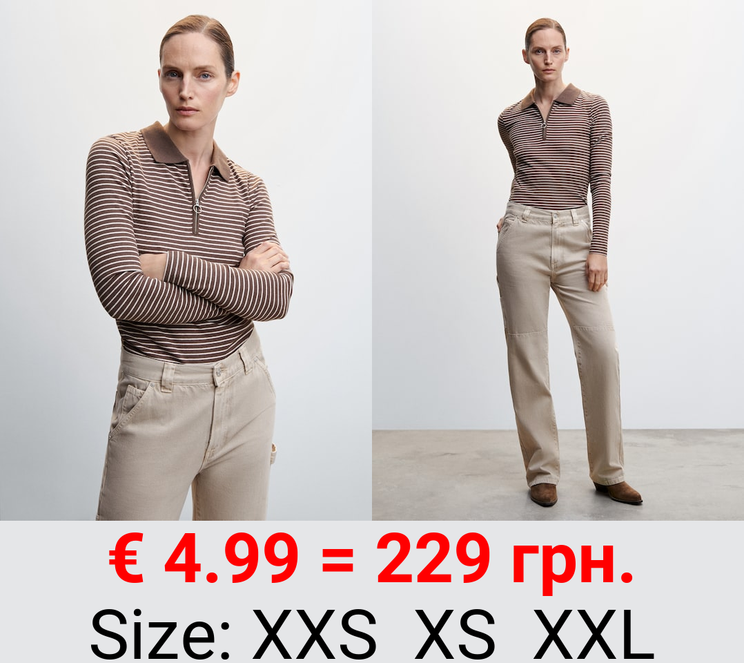 Jersey estilo polo canalé