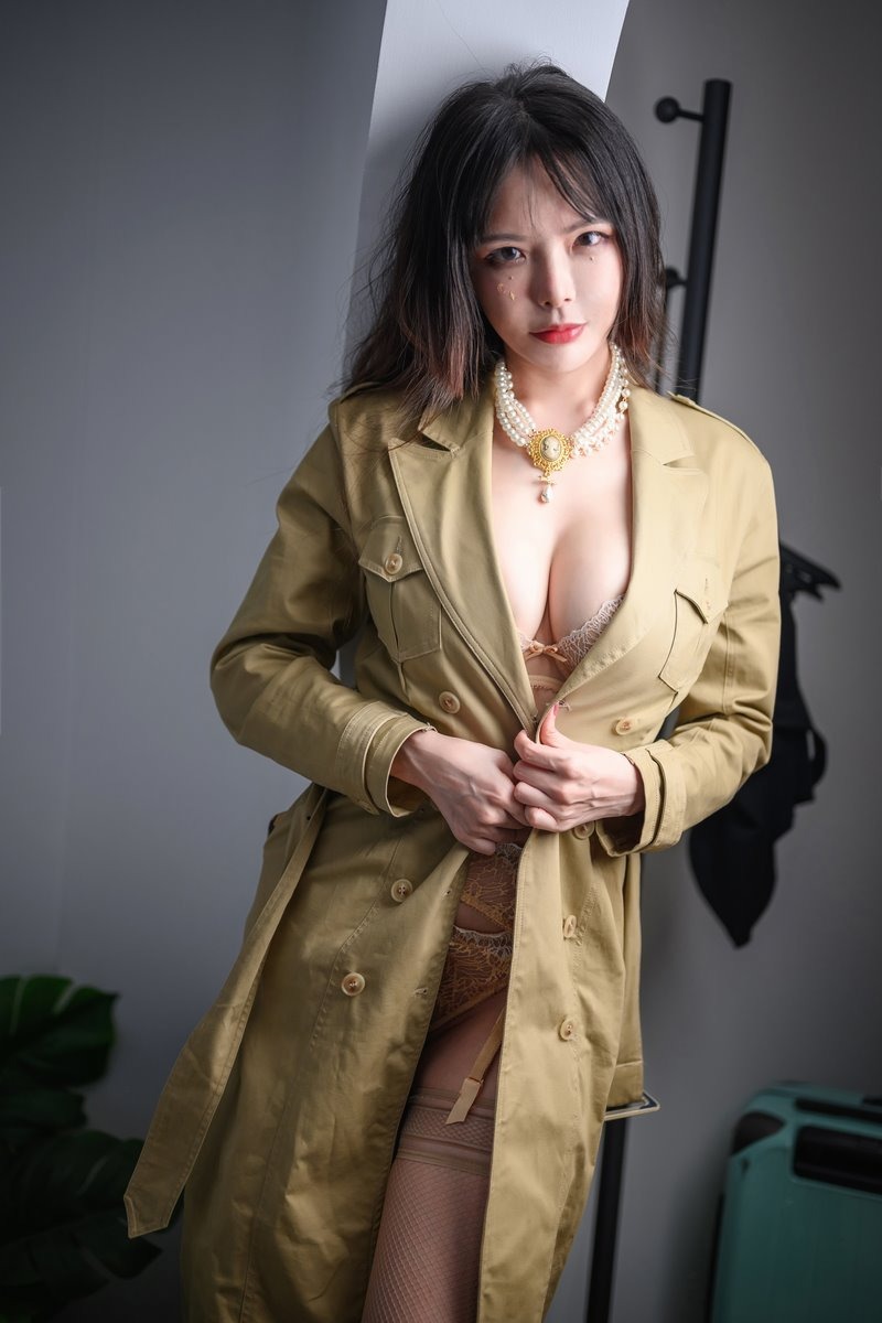 [性感写真]秋和柯基 - 裸色蕾丝吊袜带套装[44P+1V] 3