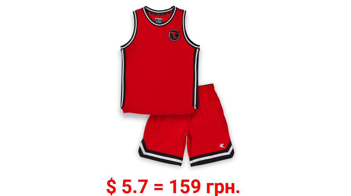 AND1 Boys Jersey Tank & Basketball Shorts 2-Piece Outfit Set, Sizes 4-18