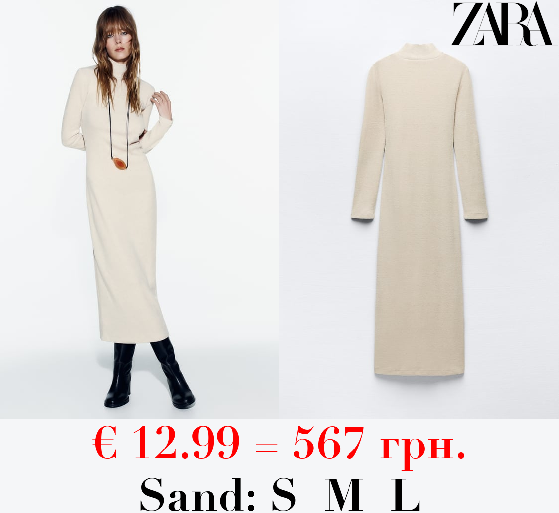 SOFT LONG DRESS WITH GATHERED DETAIL