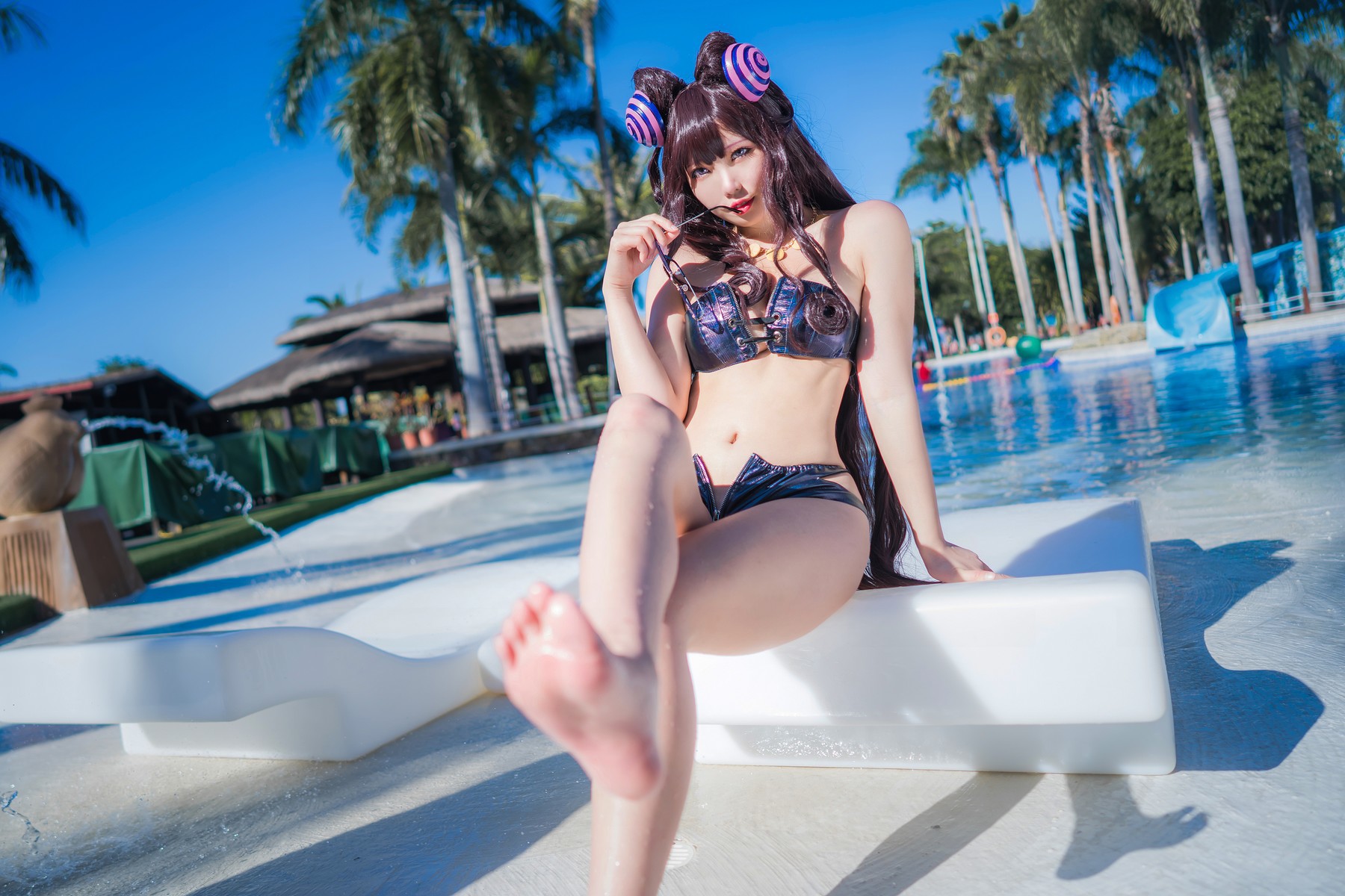 Cosplay 墨玉 紫式部泳装 10