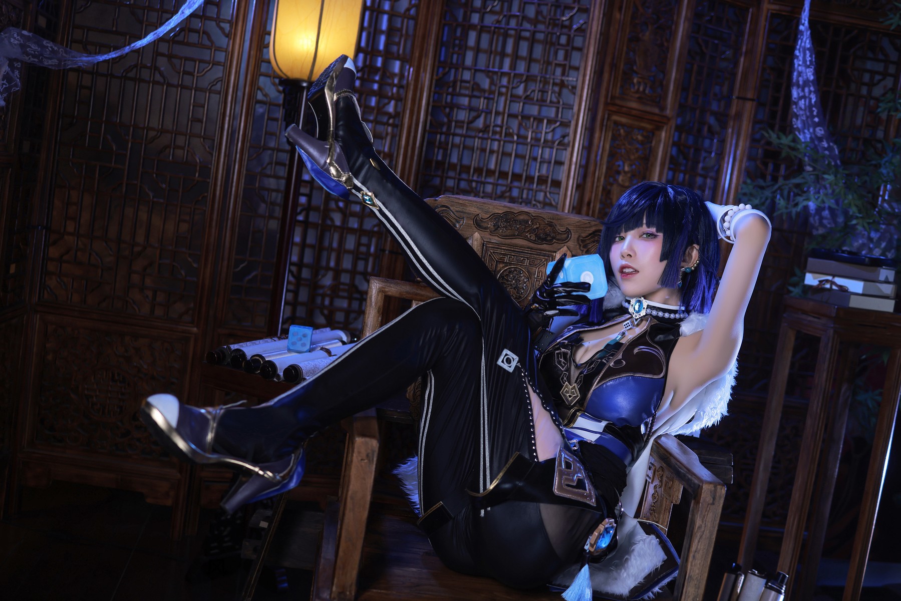 水淼aqua Cosplay 夜兰 Yelan 14