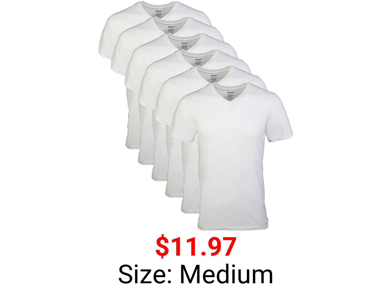 Gildan Men's V-Neck T-Shirts, Multipack