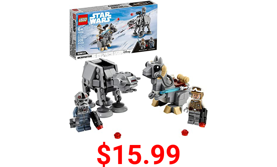 LEGO Star Wars at-at vs. Tauntaun Microfighters 75298 Building Kit; Awesome Buildable Toy Playset for Kids Featuring Luke Skywalker and at-at Driver Minifigures, New 2021 (205 Pieces)