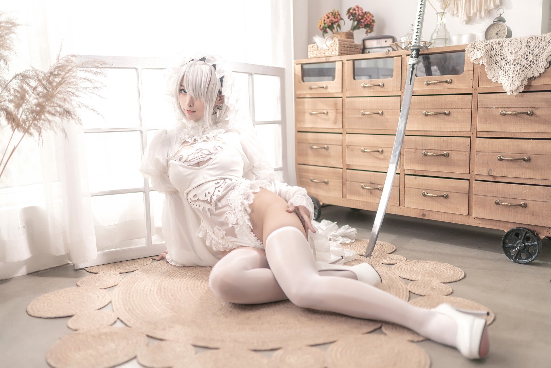 Cosplay 蠢沫沫 Chunmomo 尼尔纪元 白花嫁 13
