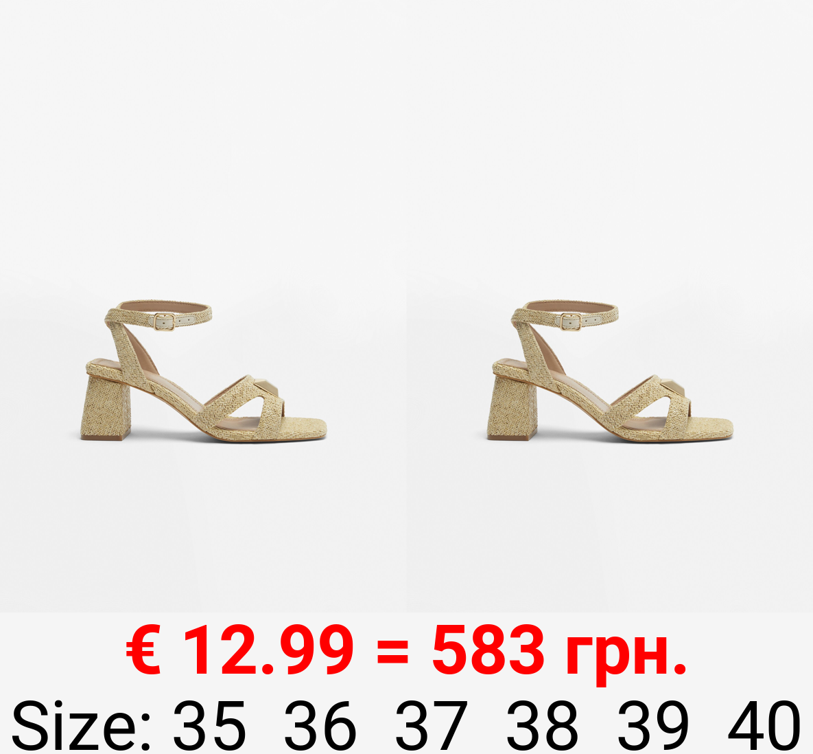 Rhinestone high-heel sandals
