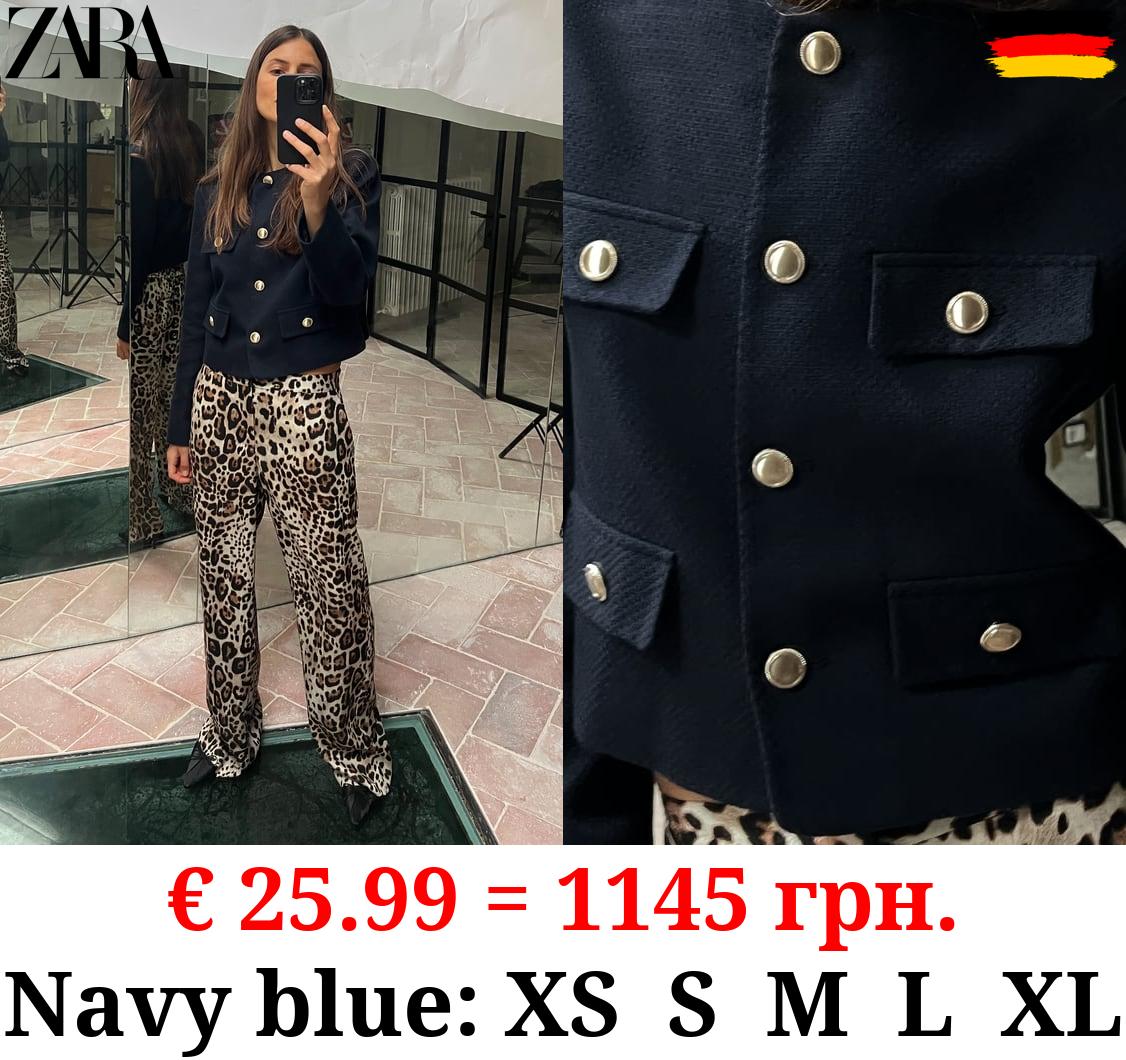 ROUND NECK PIQUÉ BLAZER