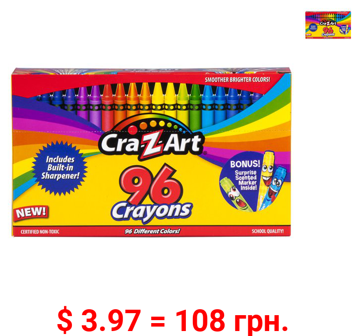 Cra-Z-Art School Quality Crayons, 96 Count