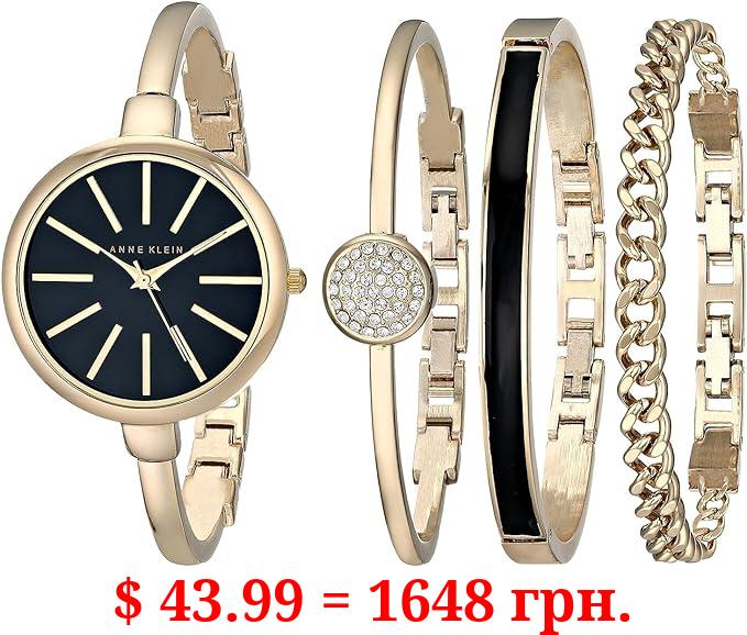 Anne Klein Women's AK/1470 Bangle Watch and Bracelet Set