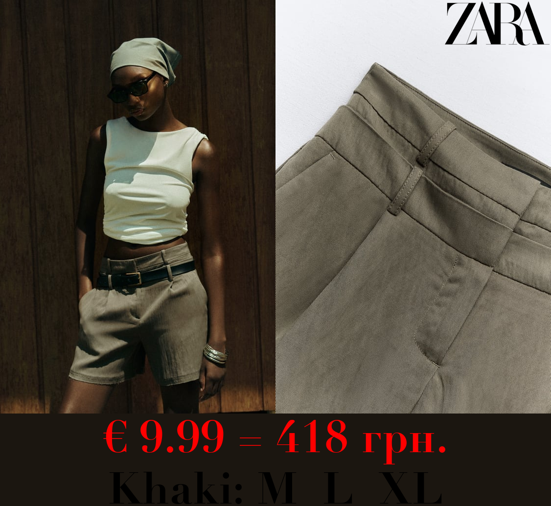 BERMUDA SHORTS WITH DOUBLE WAISTBAND