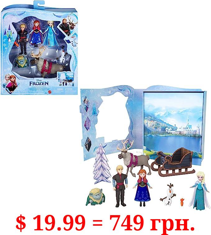 Mattel Disney Frozen Toys, Frozen Story Pack with 6 Key Characters, Small Dolls, Figures and Accessories Inspired by Mattel Disney Frozen Movies, for Kids