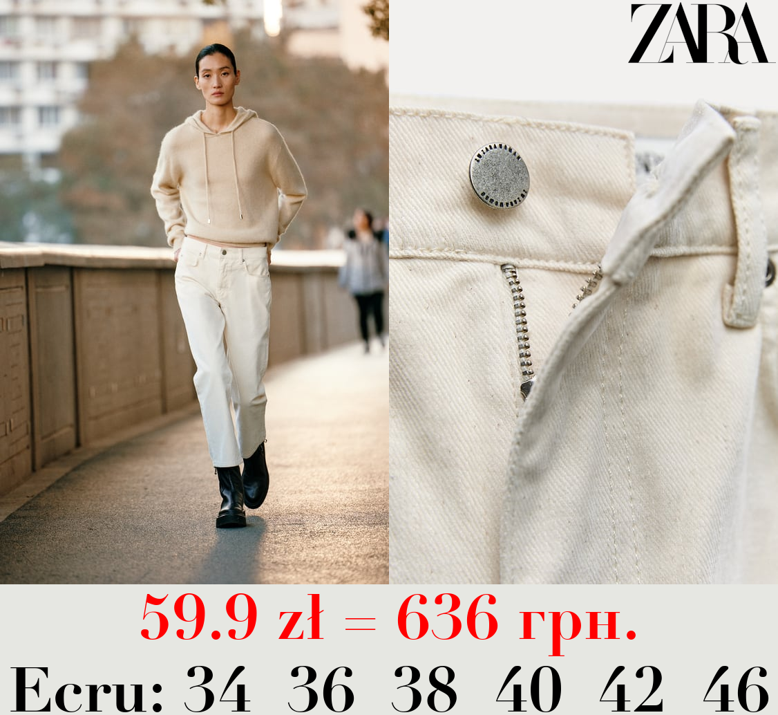 ZW COLLECTION STRAIGHT-LEG LOW-RISE VELVET JEANS
