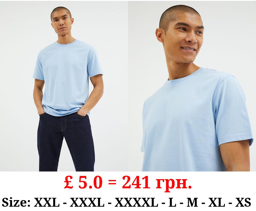 Light Blue Crew Neck T-Shirt
